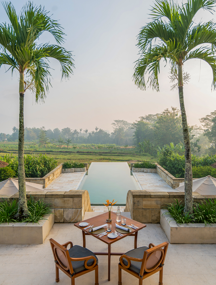 Amanjiwo indonesie chambre avec piscine