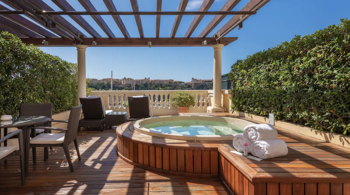 Hôtel Hermitage – Monte-Carlo avec jacuzzi privé sur la terrasse avec vue mer