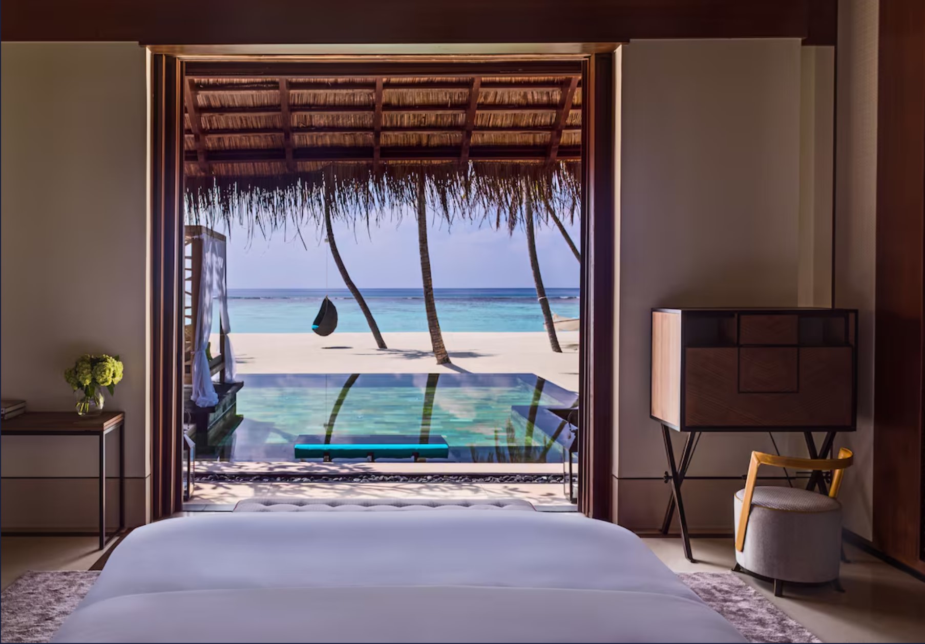 one only reethi rah chambre sur la plage avec piscine privée