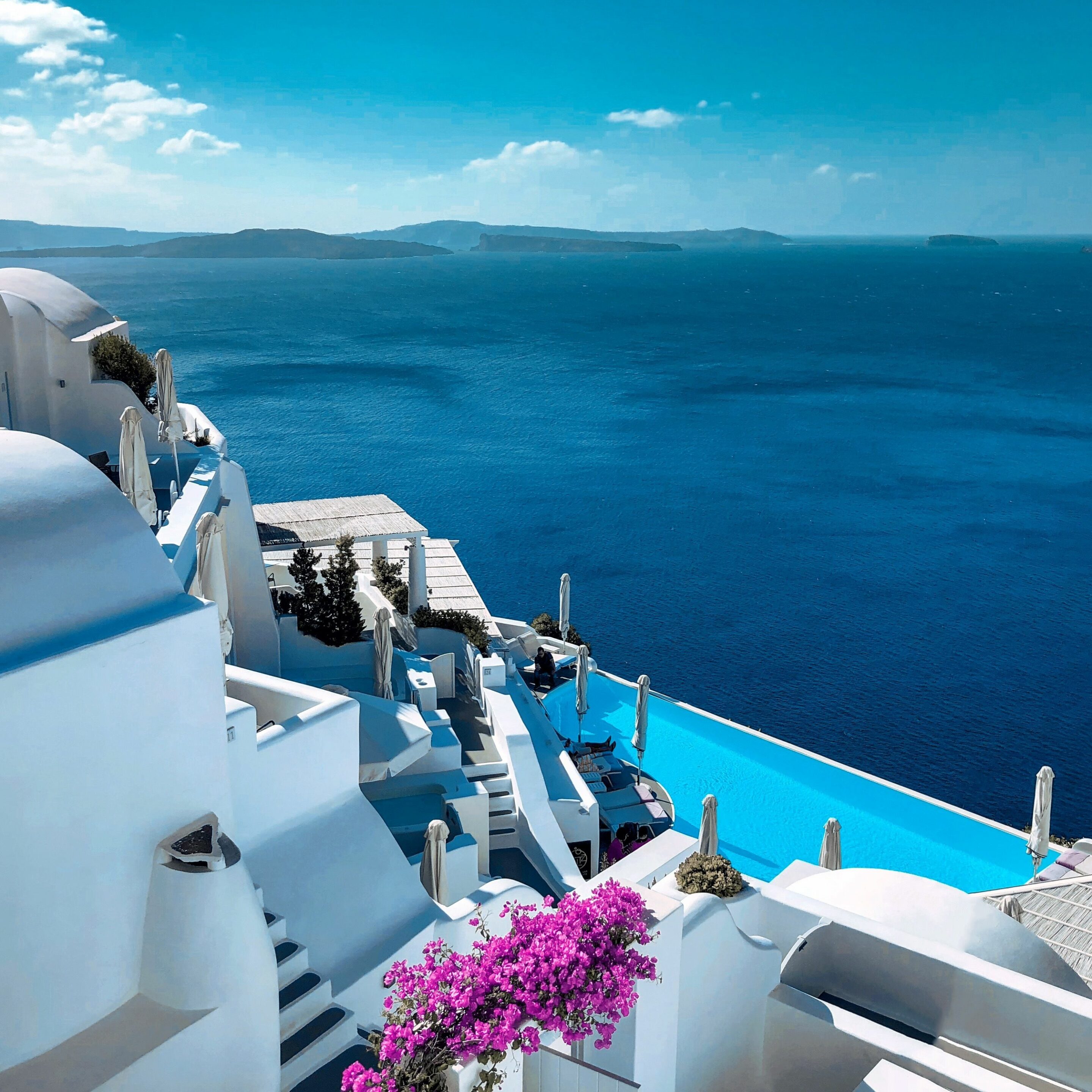 Vue de l'hotel Katikies Santorini