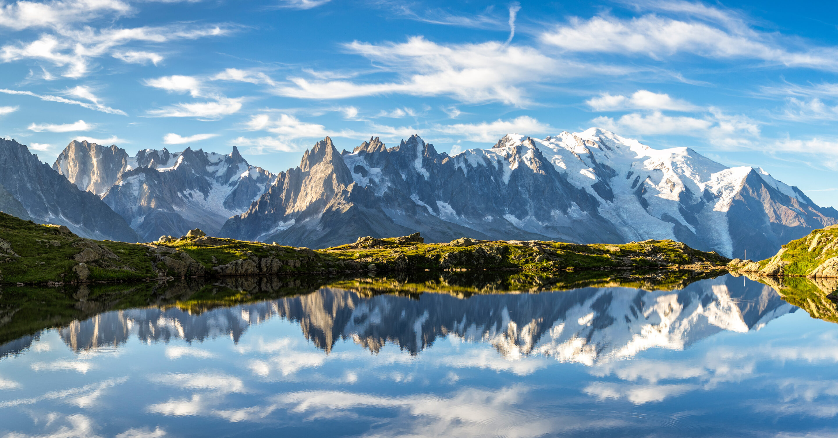 Lac des Cheserys. Mountains by Chamonix Valley, French Alps. Lac des Cheserys. Chamonix